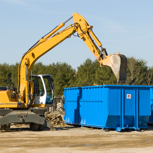 what size residential dumpster rentals are available in East Globe